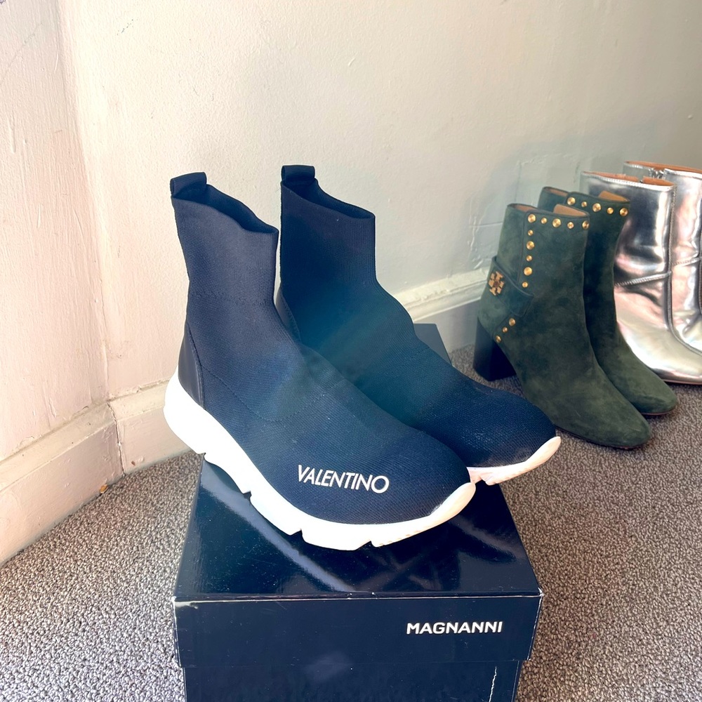 Black Valentino socks boot